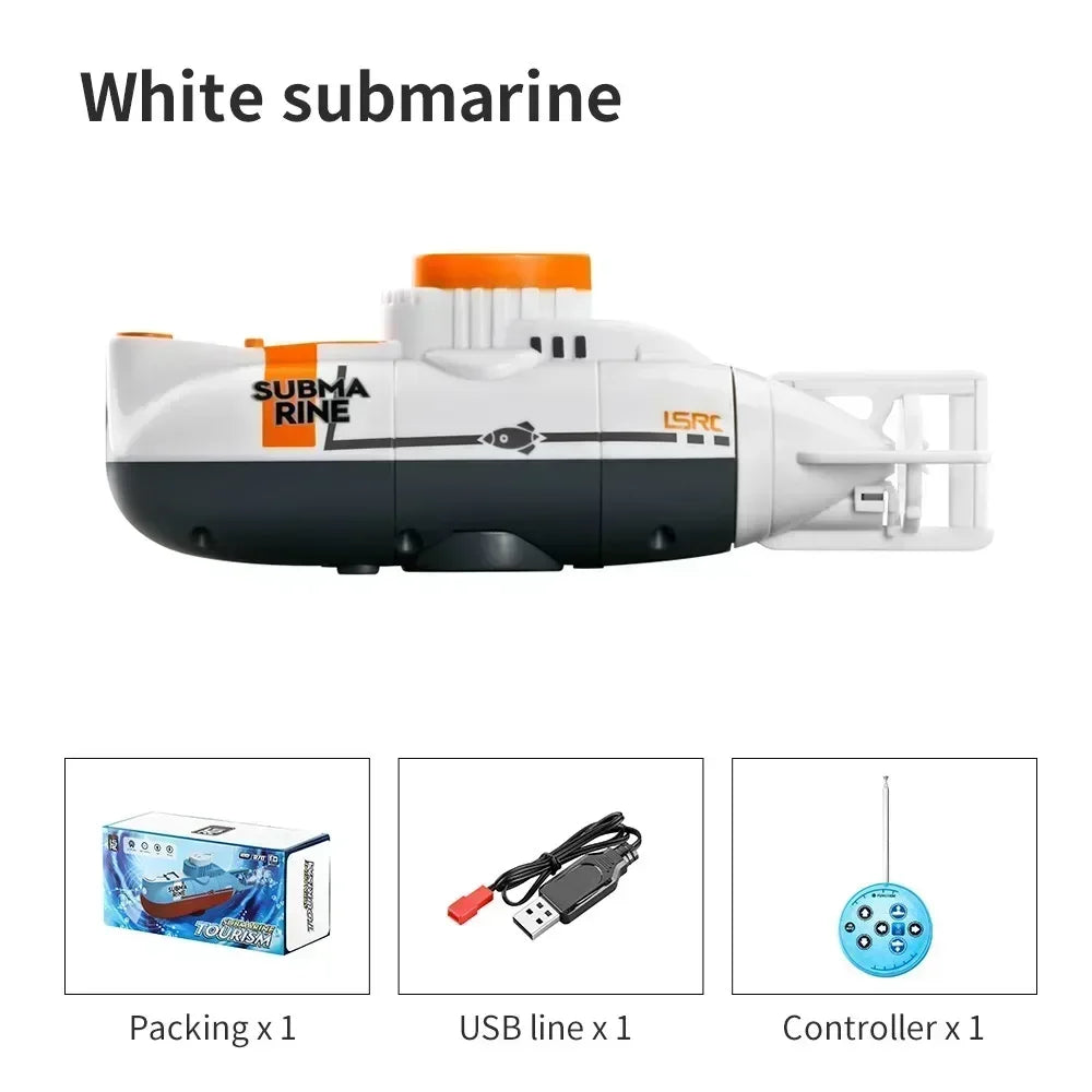Mini RC Submarine Toy Remote Control Boat Underwater Electric Diving Water Fish Tank Kids Birthday Gift