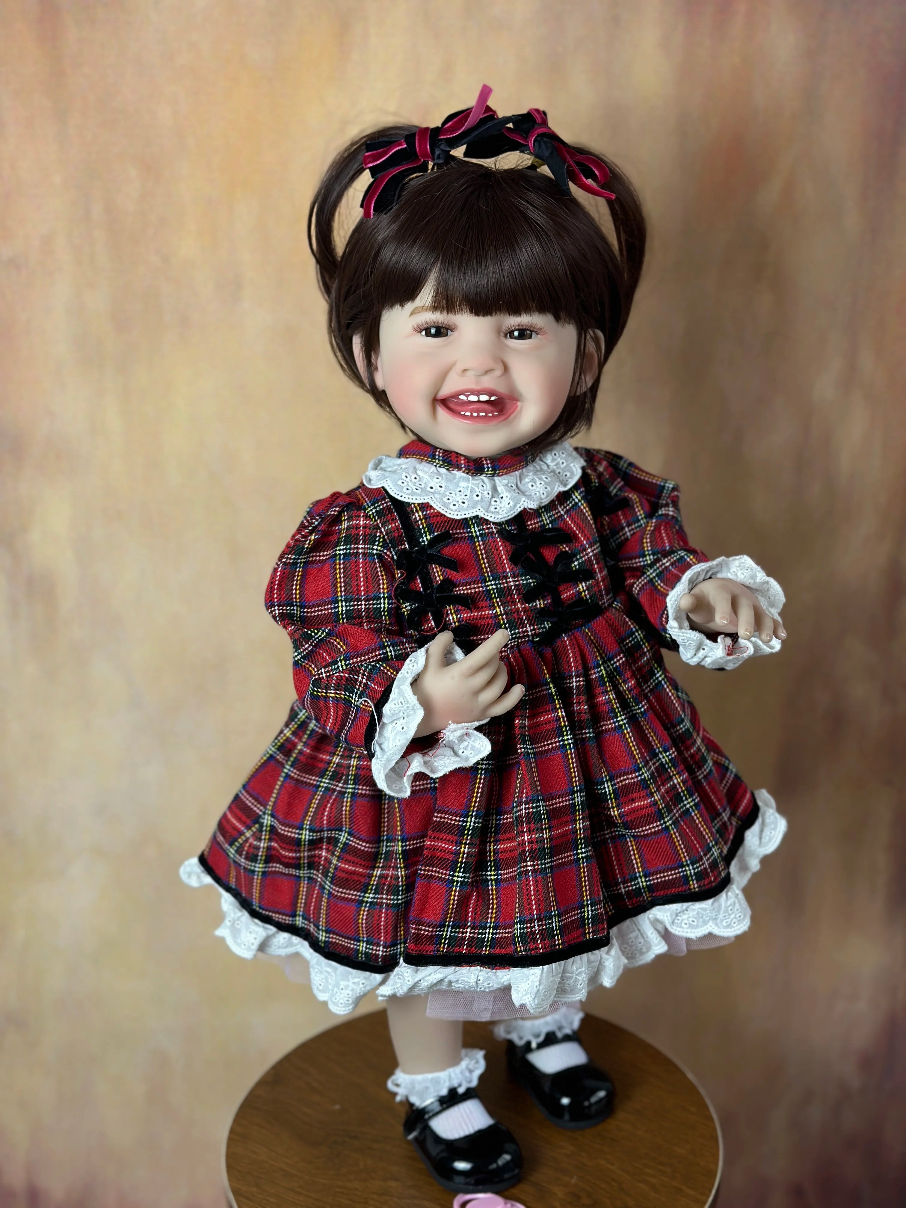 BZDOLL 55CM 22Inch Can Stand Reborn Baby Lifelike Girl Doll Full Soft Silicone Body Princess Toddler Bebe Birthday Gift