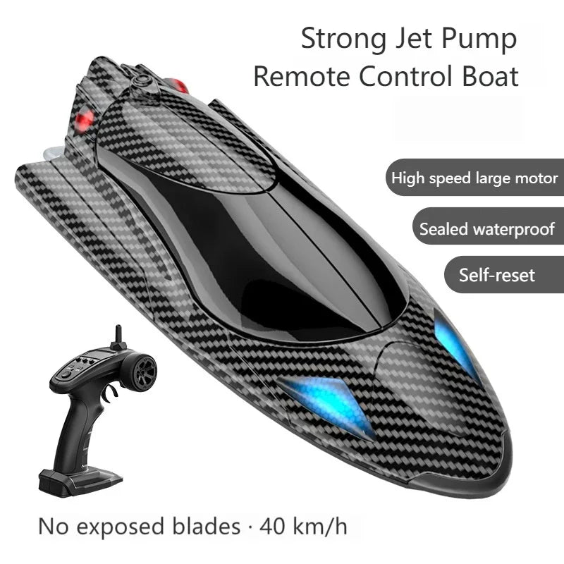 Fy011 New 2.4g Adult Children Electric Speedboat Racing Water Toy Boat High-speed Turbojet Remote Control Boat Christmas Gift